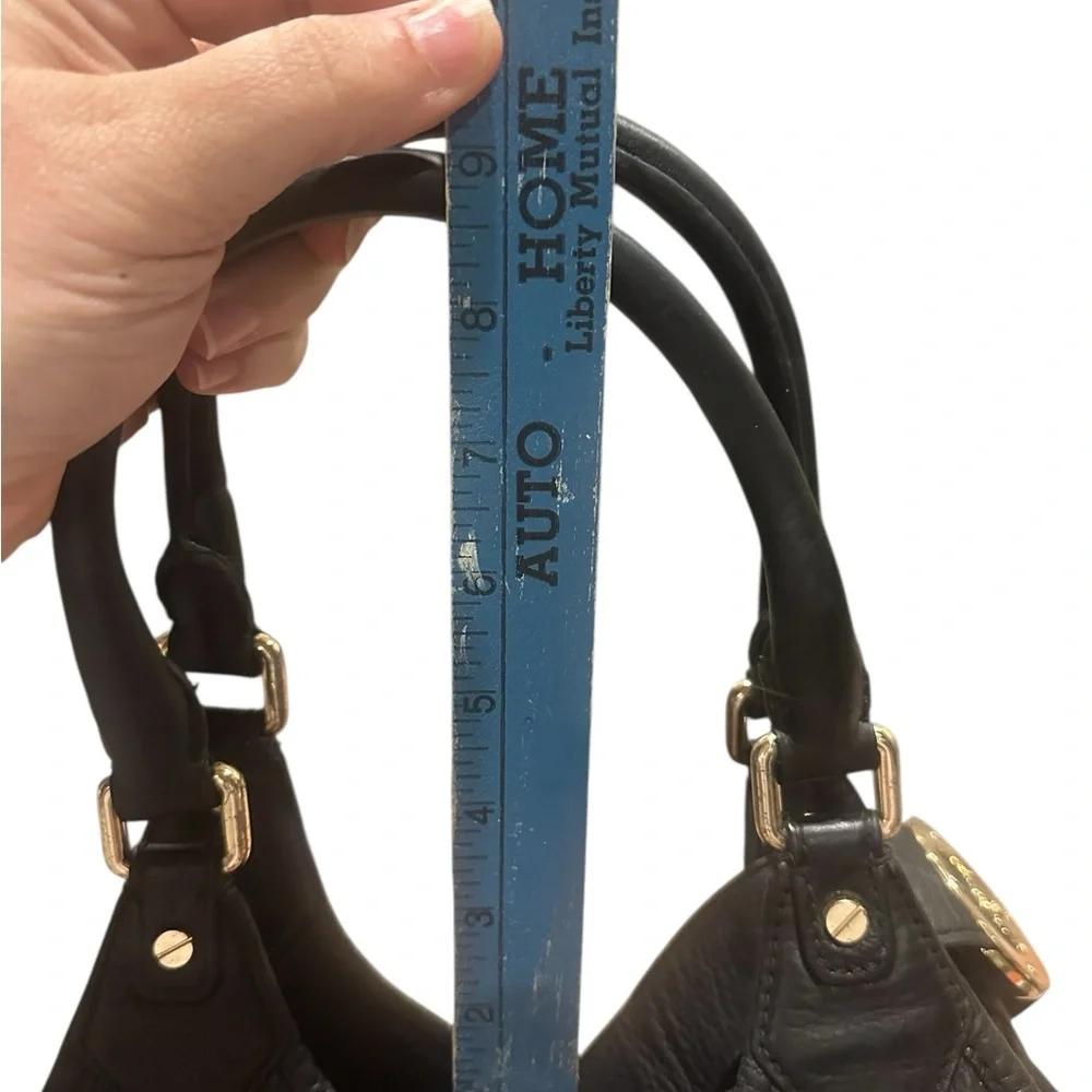 Michael Kors Black Leather Hudson Shoulder Bag Pebble Butter Leather! Non-Smoker - Picture 12 of 16